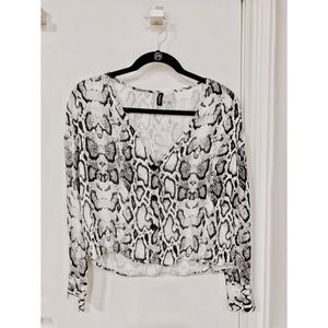 H&M Snake Skin pattern top